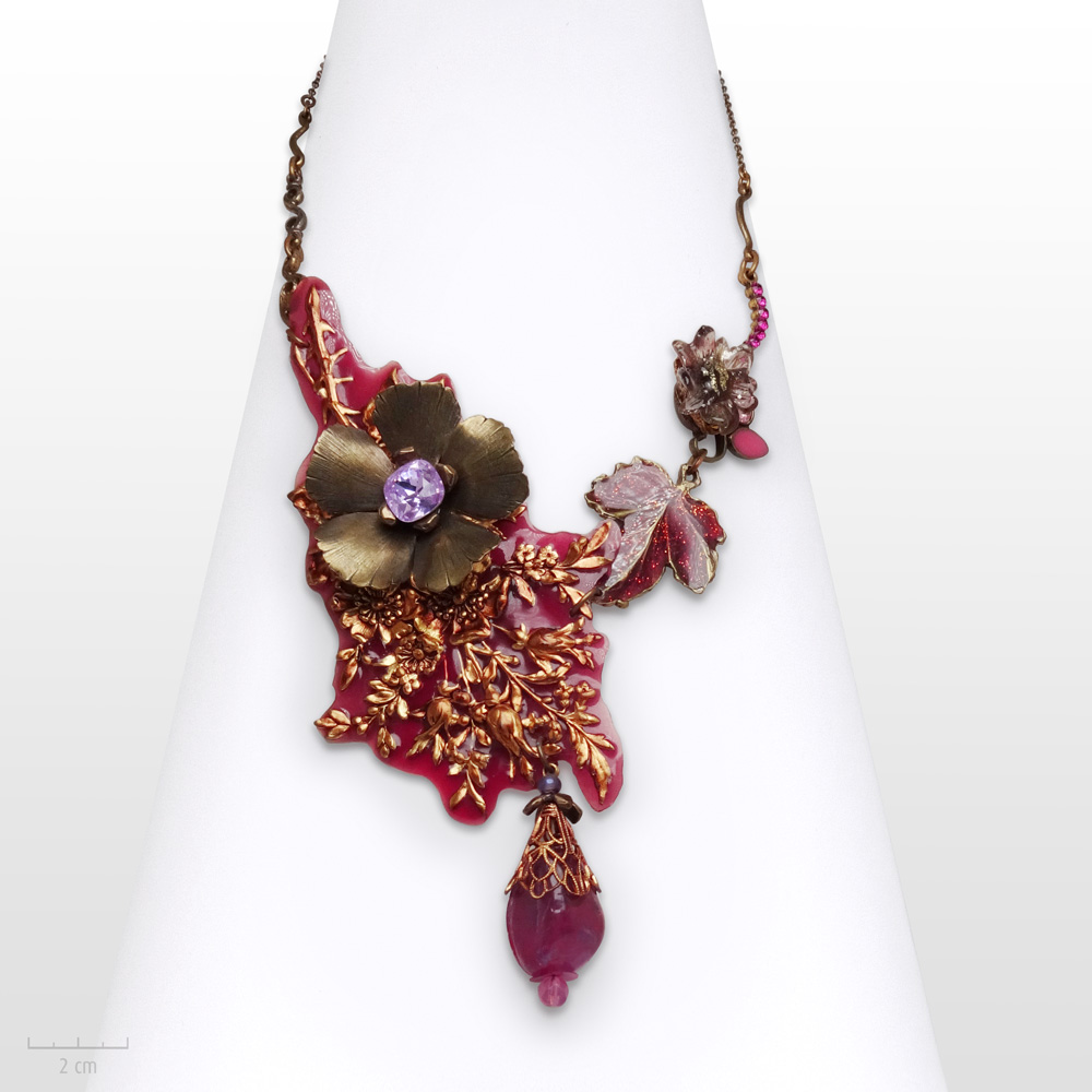 Collier Ras Du Cou Avec Rose En Tissu – Fermeture à Nouer – Rose Denim – Pour Femme, Adolescente – Cadeau Élégant