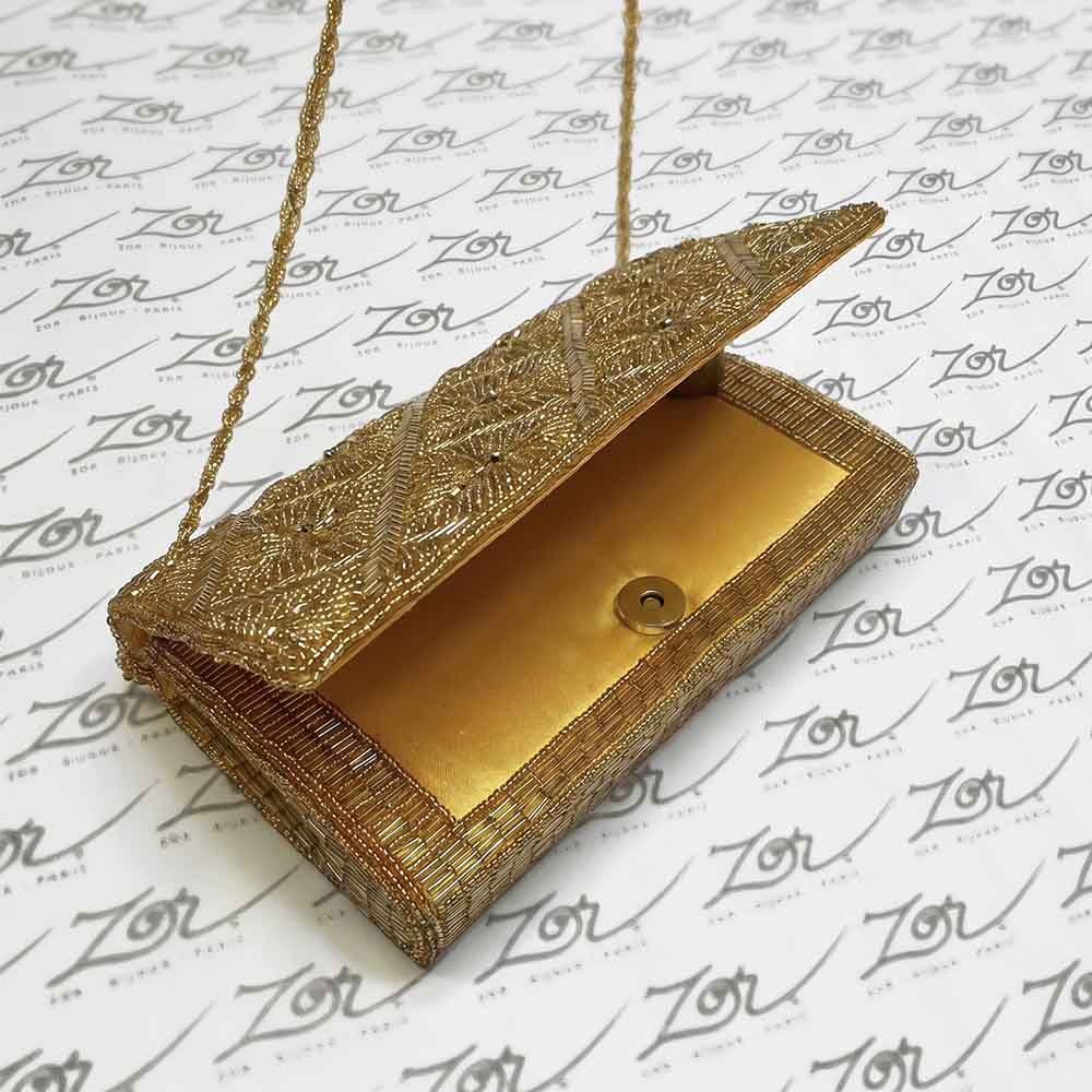 Déstockage de sac vintage: clutch perlé par Zor Paris 1
