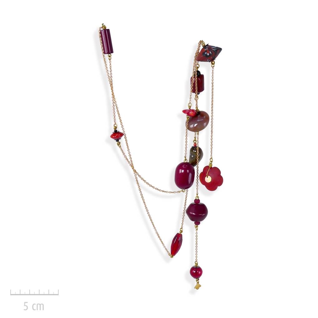 Sautoir bohème, long collier de perles, baroque artisanal fait main, Paris Bijoux Zor